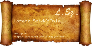 Lorenz Szidónia névjegykártya